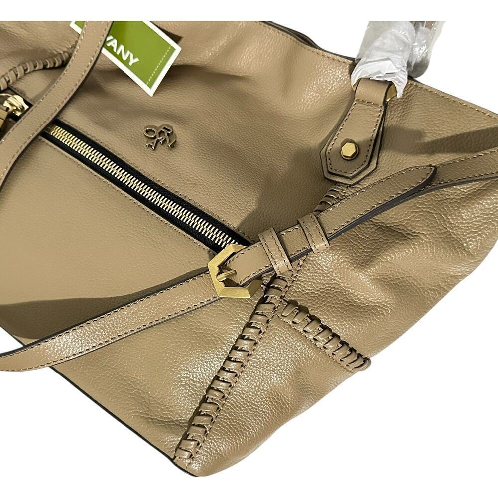 NWT OrYany Drew Pebbled Leather Slouchy Satchel in Dune - Picture 8 of 16